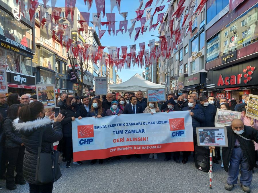CHP Ümraniye İlçe Örgütünden Zamlarla İlgili Basın Açıklaması  