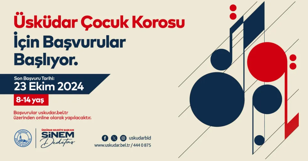 ÜSKÜDAR ÇOCUK KOROSU İÇİN BAŞVURULAR ALINMAYA BAŞLADI