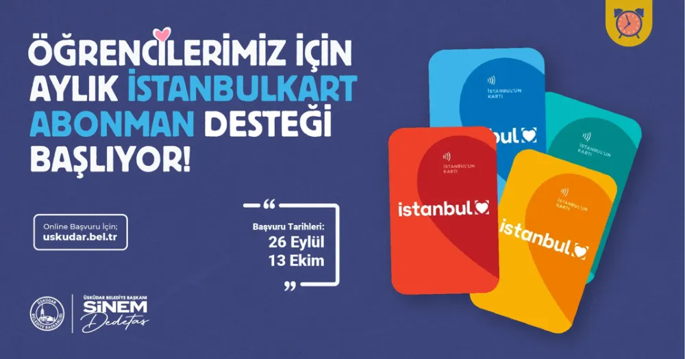 BELEDİYEMİZDEN ÖĞRENCİLERİMİZE İSTANBULKART ABONMAN DESTEĞİ