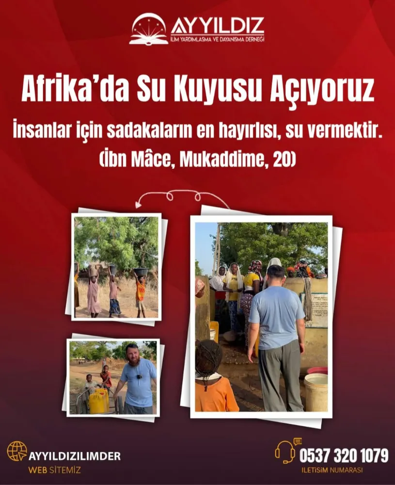 Ayyıldız Derneği Afrika’da Su Kuyusu Açıyor
