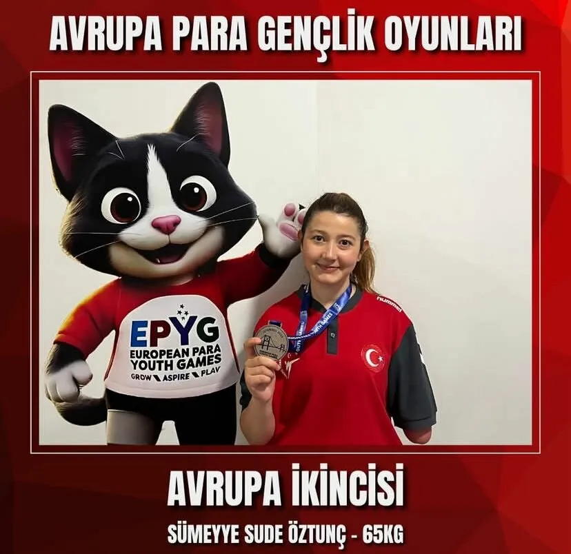 PARALİMPİK MİLLİ SPORCUMUZ SÜMEYYE SUDE ÖZTUNÇ’TAN AVRUPA’DA BÜYÜK BAŞARI